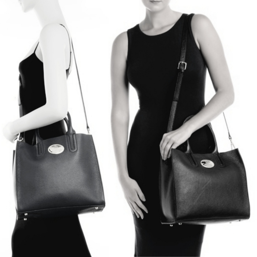🆕️ Roberto Cavalli Vitello Cognac leather Tote - Picture 8 of 10